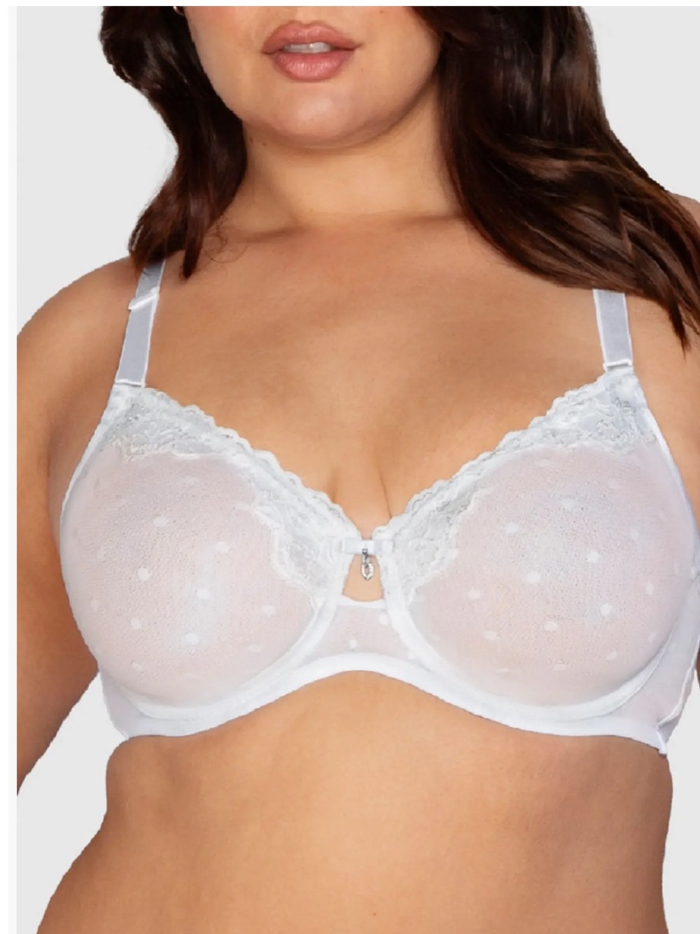 Curvy couture Sheer whisper Full Coverage Unlined Underwear Bra